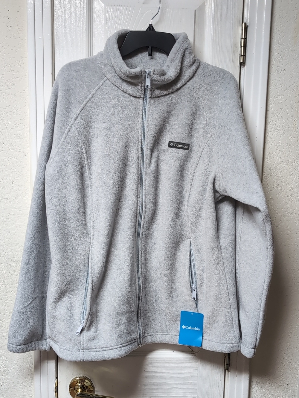 Columbia Light Gray Full Zip Fleece Jacket